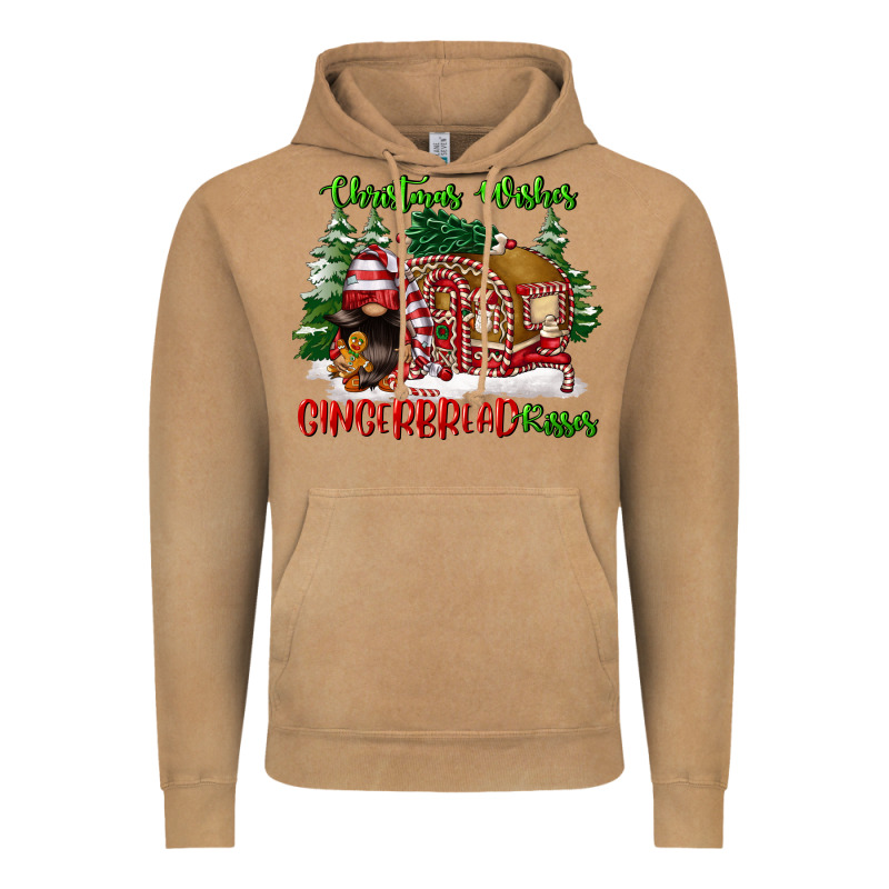 Christmas Wishes Gingerbread Kisses Vintage Hoodie by FaDigitalArtStudio | Teevron