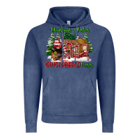 Vintage Denim christmas wishes gingerbread kisses Vintage Hoodie - FaDigitalArtStudio