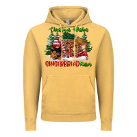 Vintage Mustard christmas wishes gingerbread kisses Vintage Hoodie - FaDigitalArtStudio