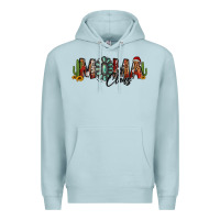 Blue Mist western christmas mama claus sunflowers and cactus Premium Hoodie - Jasminsmagicworld