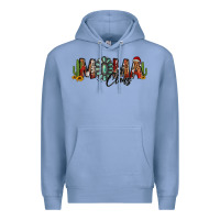 Colony Blue western christmas mama claus sunflowers and cactus Premium Hoodie - Jasminsmagicworld