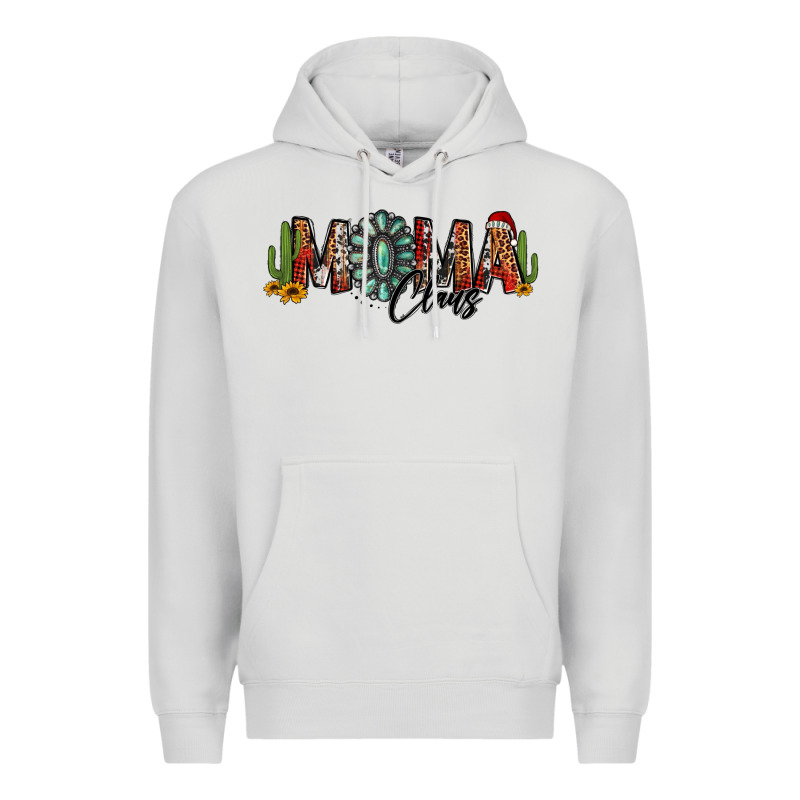 Western Christmas Mama Claus Sunflowers And Cactus Premium Hoodie by Jasminsmagicworld | Teevron