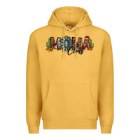 Mustard western christmas mama claus sunflowers and cactus Premium Hoodie - Jasminsmagicworld