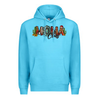 Ocean Blue western christmas mama claus sunflowers and cactus Premium Hoodie - Jasminsmagicworld