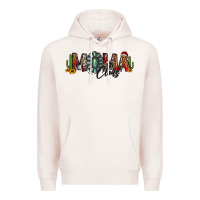 Pale Pink western christmas mama claus sunflowers and cactus Premium Hoodie - Jasminsmagicworld