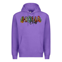 Purple western christmas mama claus sunflowers and cactus Premium Hoodie - Jasminsmagicworld