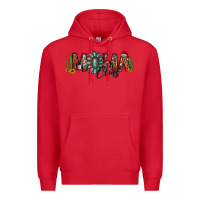 Red western christmas mama claus sunflowers and cactus Premium Hoodie - Jasminsmagicworld