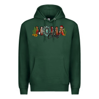 Sports Green western christmas mama claus sunflowers and cactus Premium Hoodie - Jasminsmagicworld