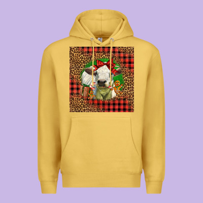 Cute Baby Calf Christmas Premium Hoodie Designed By Lillyallendesigns