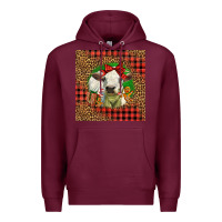 Burgundy cute baby calf christmas Premium Hoodie - LillyAllenDesigns