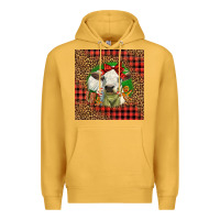 Mustard cute baby calf christmas Premium Hoodie - LillyAllenDesigns