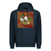 Navy cute baby calf christmas Premium Hoodie - LillyAllenDesigns