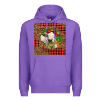 Purple cute baby calf christmas Premium Hoodie - LillyAllenDesigns