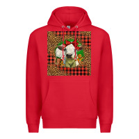 Red cute baby calf christmas Premium Hoodie - LillyAllenDesigns