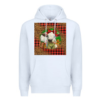 White cute baby calf christmas Premium Hoodie - LillyAllenDesigns