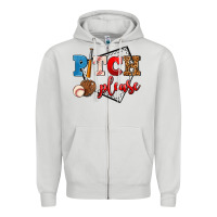 Dove Grey pitch please Zipper Hoodie - AdoDesignShop