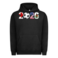 Pigment Black North America 2026 Football  Canada USA Mexico Soccer Urban Hoodie - maiPhamDesign