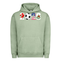 Pigment Oil Green North America 2026 Football  Canada USA Mexico Soccer Urban Hoodie - maiPhamDesign