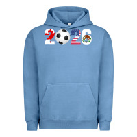 Pigment Pebble Blue North America 2026 Football  Canada USA Mexico Soccer Urban Hoodie - maiPhamDesign