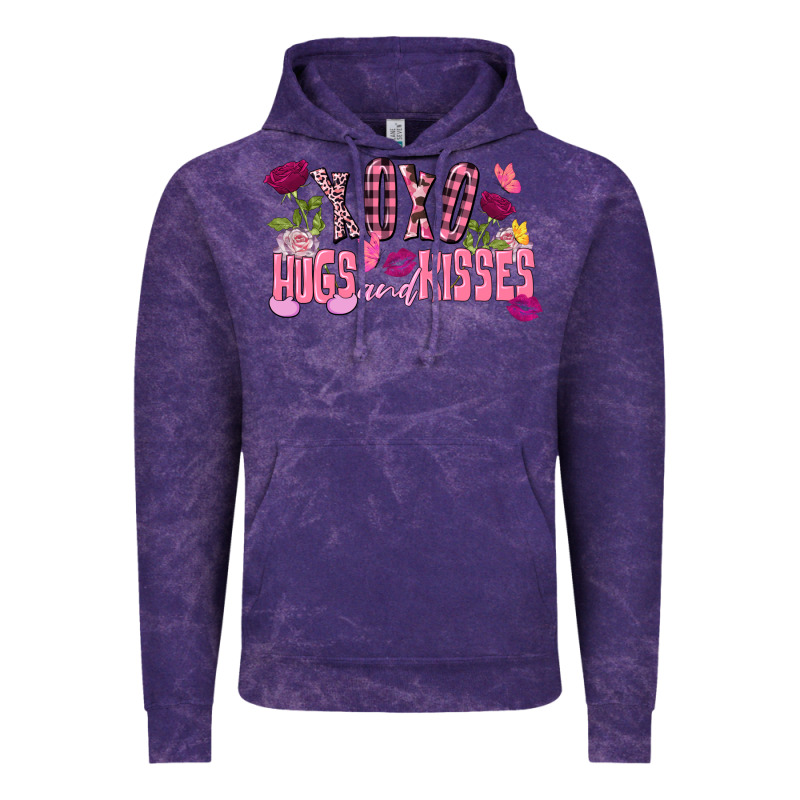 Xoxo Hugs And Kisses Valentine's Day Vintage Hoodie by FaDigitalArtStudio | Teevron