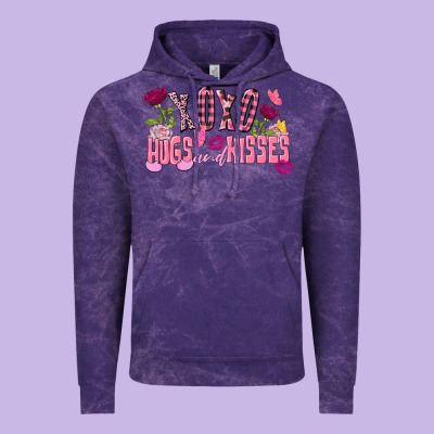 Xoxo Hugs And Kisses Valentine's Day Vintage Hoodie Designed By Fadigitalartstudio