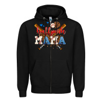 Black ballpark mama Zipper Hoodie - AdoDesignShop