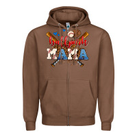 Chestnut ballpark mama Zipper Hoodie - AdoDesignShop
