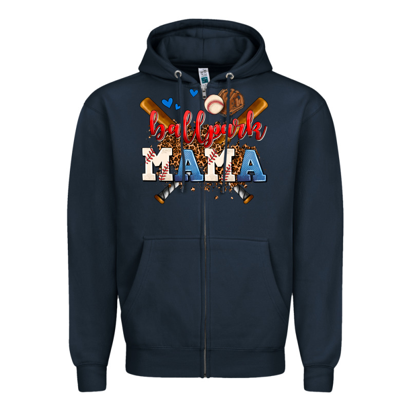 Ballpark Mama Zipper Hoodie by AdoDesignShop | Teevron