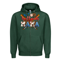 Sports Green ballpark mama Zipper Hoodie - AdoDesignShop