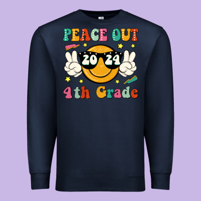 Peace Out 2024 4th Grade Premium Sweatshirt Designed By Jahusdesignshop