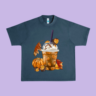 Pumpkin Spice Coffee Urban Heavy Tee Designed By Fadigitalartstudio