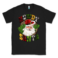 Black howdy santa western cactus christmas Classic Tee - CowGirlArtShop