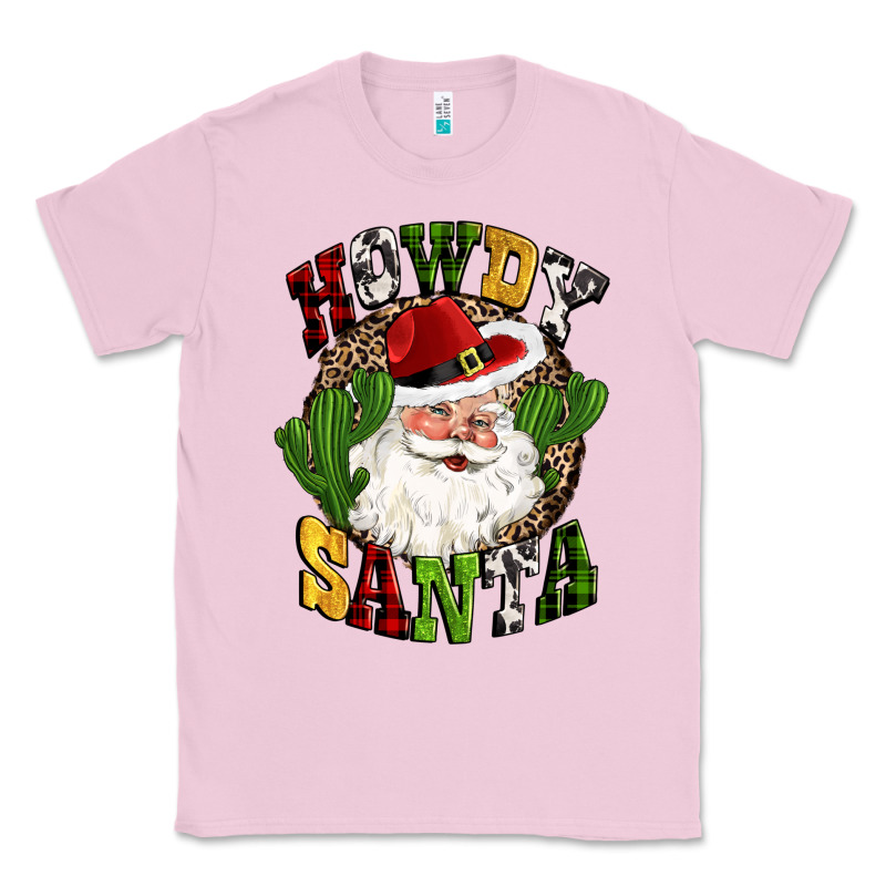 Howdy Santa Western Cactus Christmas Classic Tee by CowGirlArtShop | Teevron