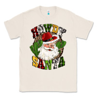 Natural howdy santa western cactus christmas Classic Tee - CowGirlArtShop