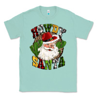 Seafoam howdy santa western cactus christmas Classic Tee - CowGirlArtShop