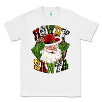White howdy santa western cactus christmas Classic Tee - CowGirlArtShop