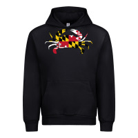 Black Maryland Crab State Pride Flag Urban Hoodie - maiPhamDesign