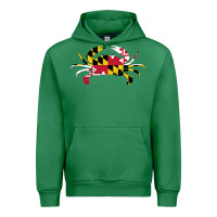 Emerald Maryland Crab State Pride Flag Urban Hoodie - maiPhamDesign