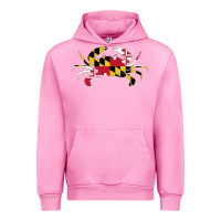 Fuchsia Pink Maryland Crab State Pride Flag Urban Hoodie - maiPhamDesign