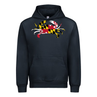 Navy Maryland Crab State Pride Flag Urban Hoodie - maiPhamDesign
