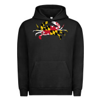 Pigment Black Maryland Crab State Pride Flag Urban Hoodie - maiPhamDesign
