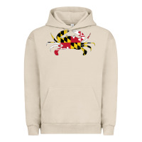 Pigment French Oak Maryland Crab State Pride Flag Urban Hoodie - maiPhamDesign