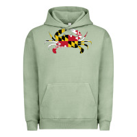 Pigment Oil Green Maryland Crab State Pride Flag Urban Hoodie - maiPhamDesign