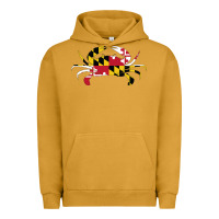 Pigment Peanut Butter Maryland Crab State Pride Flag Urban Hoodie - maiPhamDesign