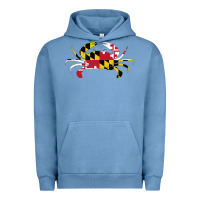 Pigment Pebble Blue Maryland Crab State Pride Flag Urban Hoodie - maiPhamDesign