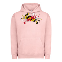 Pigment Salmon Maryland Crab State Pride Flag Urban Hoodie - maiPhamDesign