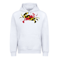 White Maryland Crab State Pride Flag Urban Hoodie - maiPhamDesign