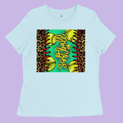 Softball Leopard Tumbler Ladies Tee Designed By Howdyjamesfarm
