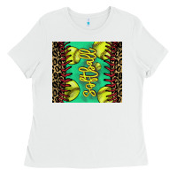 White Softball leopard tumbler Ladies Tee - HowdyJamesFarm