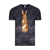 Cloud Black Bunny Easter Vintage Tee - OliviaCreatesArt